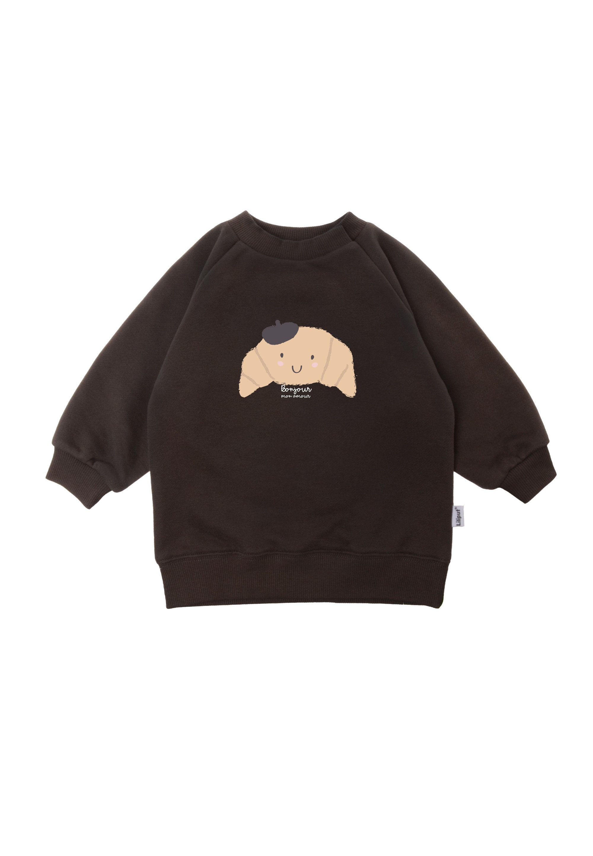 Liliput Sweatshirt Croissant mit Rundhalsausschnitt, Weiches Sweatshirt mit  Print auf der Vorderseite von Liliput