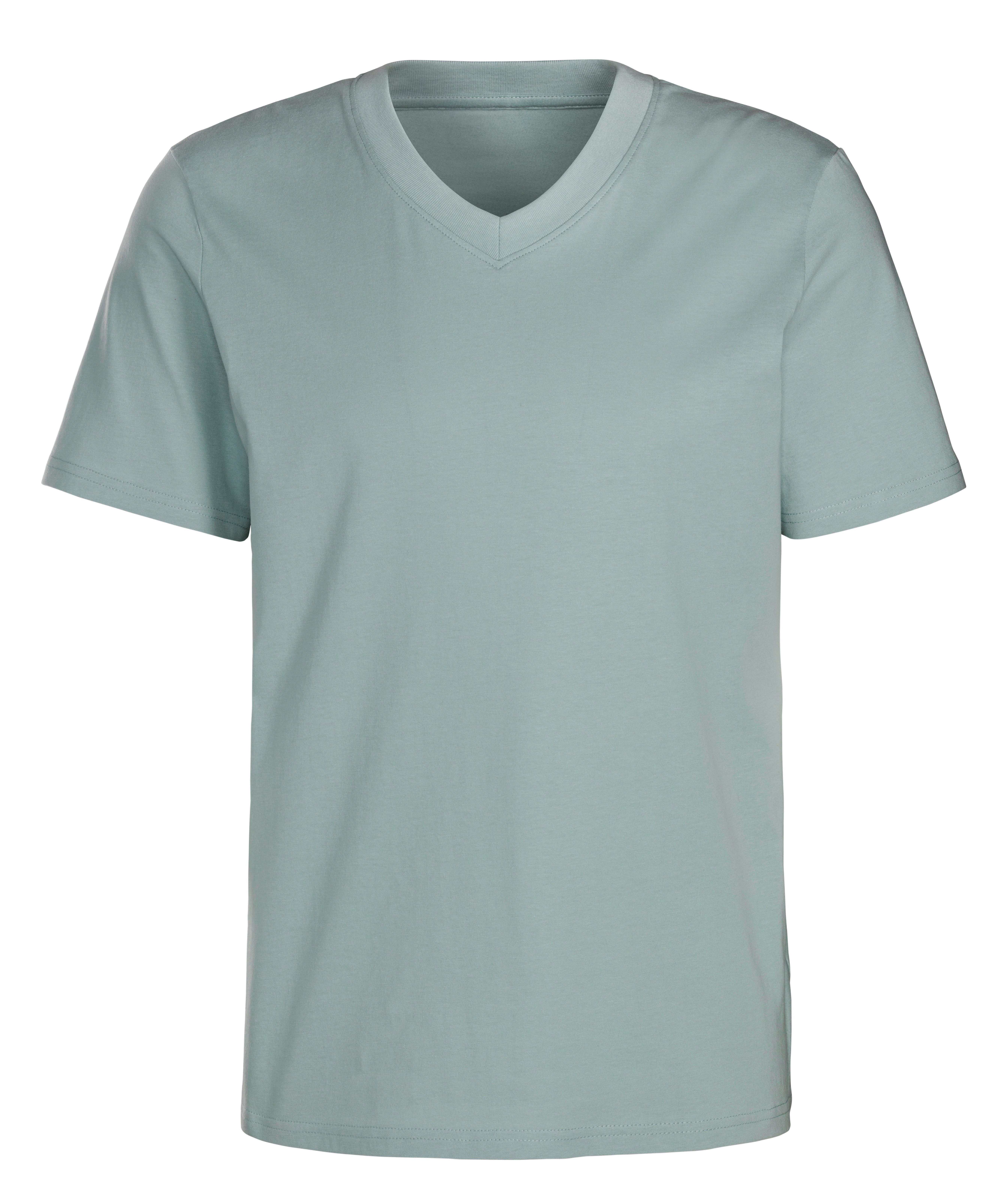 KangaROOS T-Shirt Regular Fit, (2er-Pack) Freizeitshirt mit Kurzarm, V-Ausschnitt aus reine Baumwolle