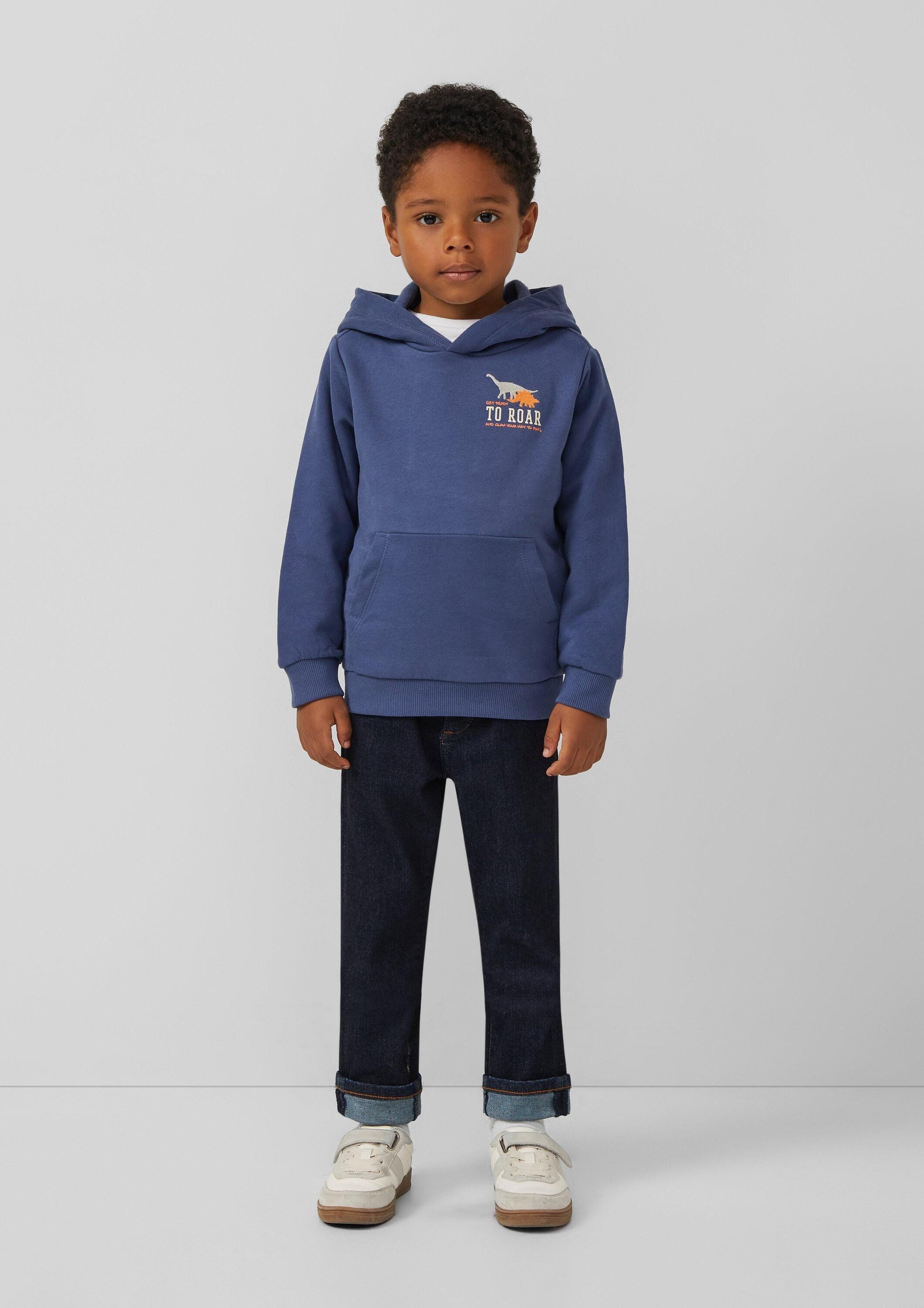 s.Oliver Sweatshirt Sweatshirt Hoodie mit Front- und Backprint und kuscheliger Innenseite – Bild 3 von 4