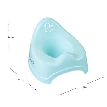Tega-Baby Babybadewanne 3 Teile SET – DUCK Blau + Ständer Grau - Babybadeset Wanne Pflege, (Made in Europe Premium Set), ** Wwanne + Badesitz + Töpf + Gestell **