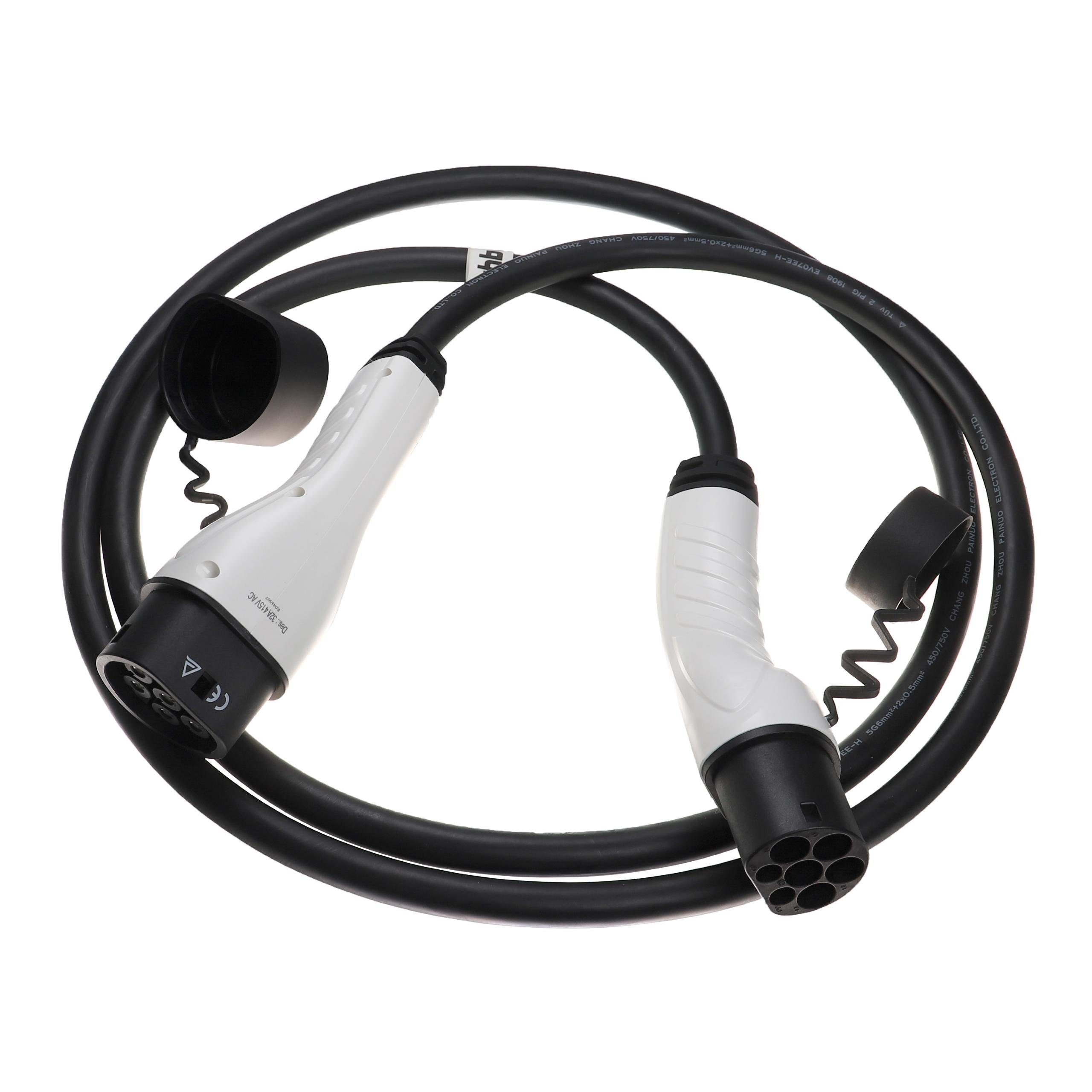 vhbw passend für Polestar 2, 1, 3, 4 Elektroauto / Plug-in-Hybrid Elektro-Kabel, (3.0 cm), Gummischutzkappe