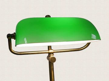 Kiom Tischleuchte Bankerslamp Jack Green E27, Schalter mit Kettchen, Leuchtmittel nicht inklusive, Leuchtmittel abhängig