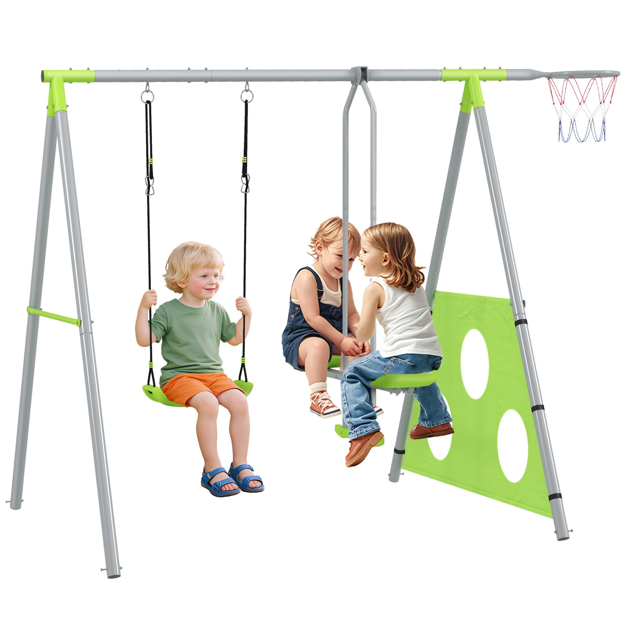 AIYAPLAY Schaukelgestell Outdoor-Kinderschaukel für Kleinkinder von 3–8 Jah günstig online kaufen