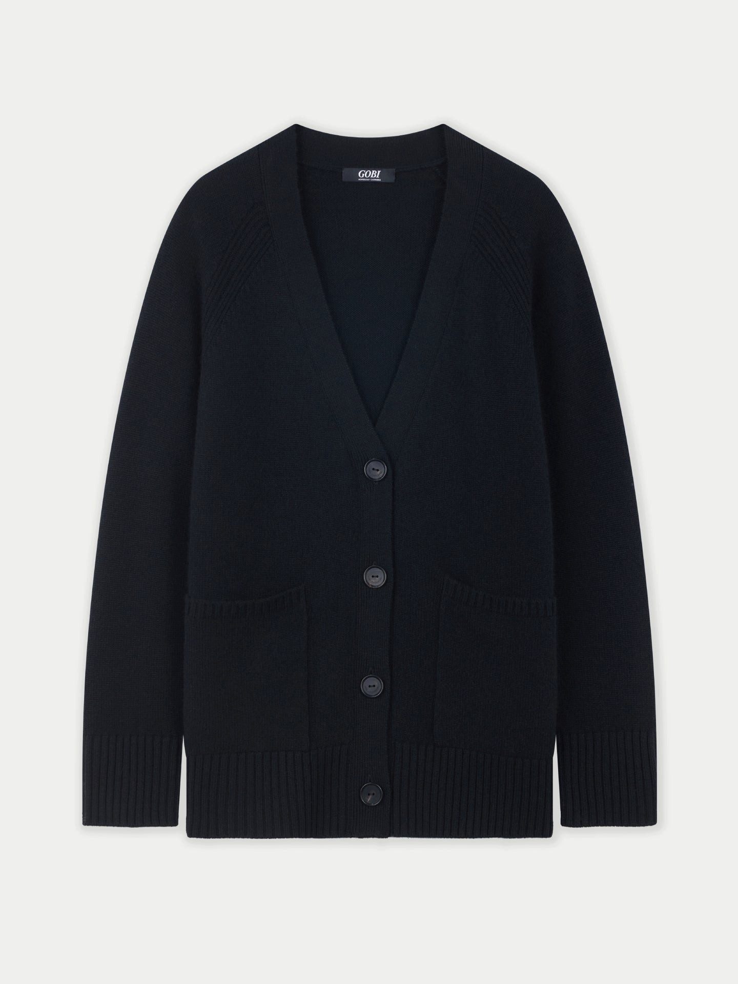 GOBI Cashmere Cardigan Lockerer Kaschmir-Cardigan mit Knöpfen