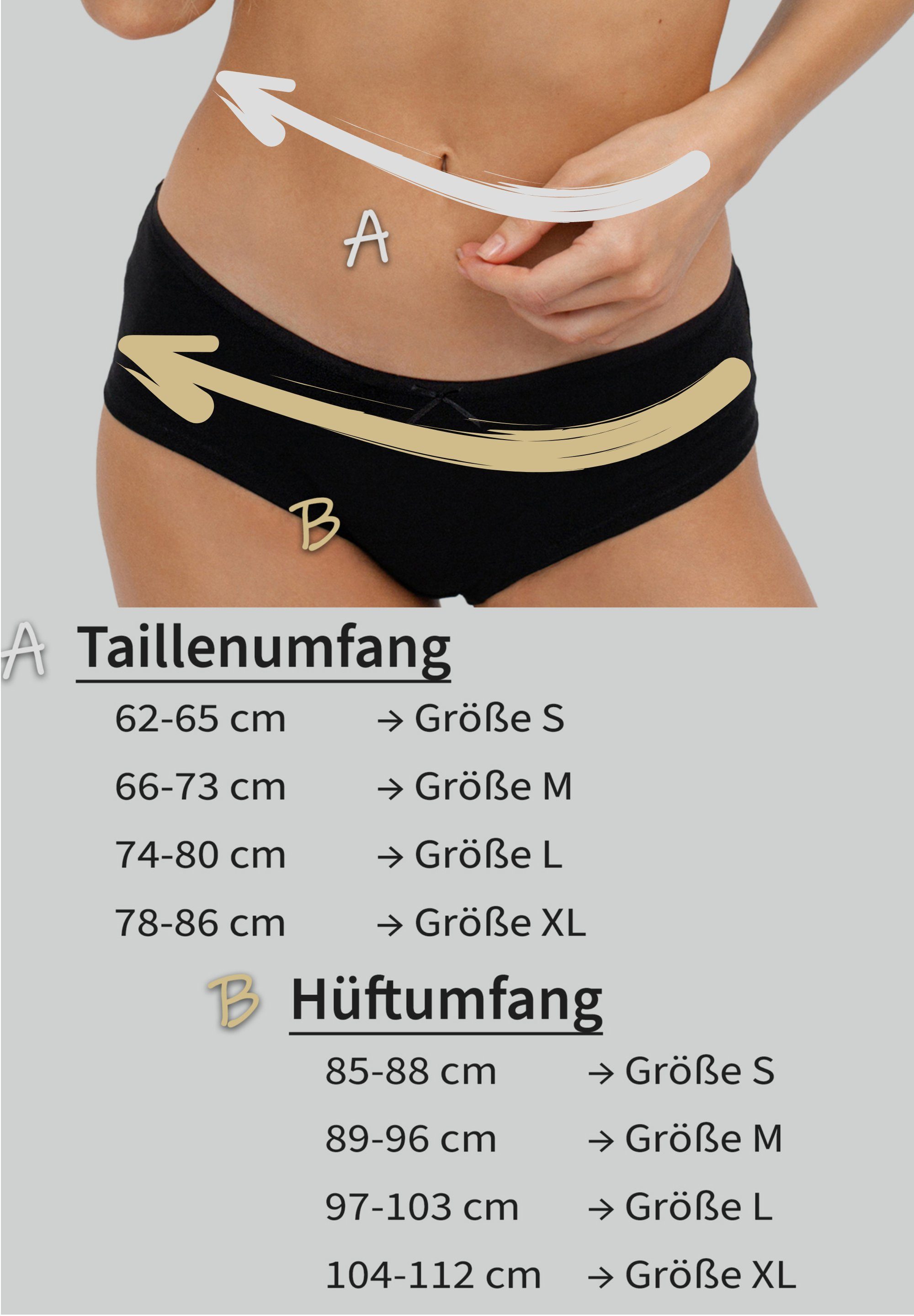 Schleifchen Unterhosen Frauen Bikinislip Farini 4-St) mit Slip Damen - im aus sportlichen (Packung, elastischer Bikini-Style Baumwolle Fabio