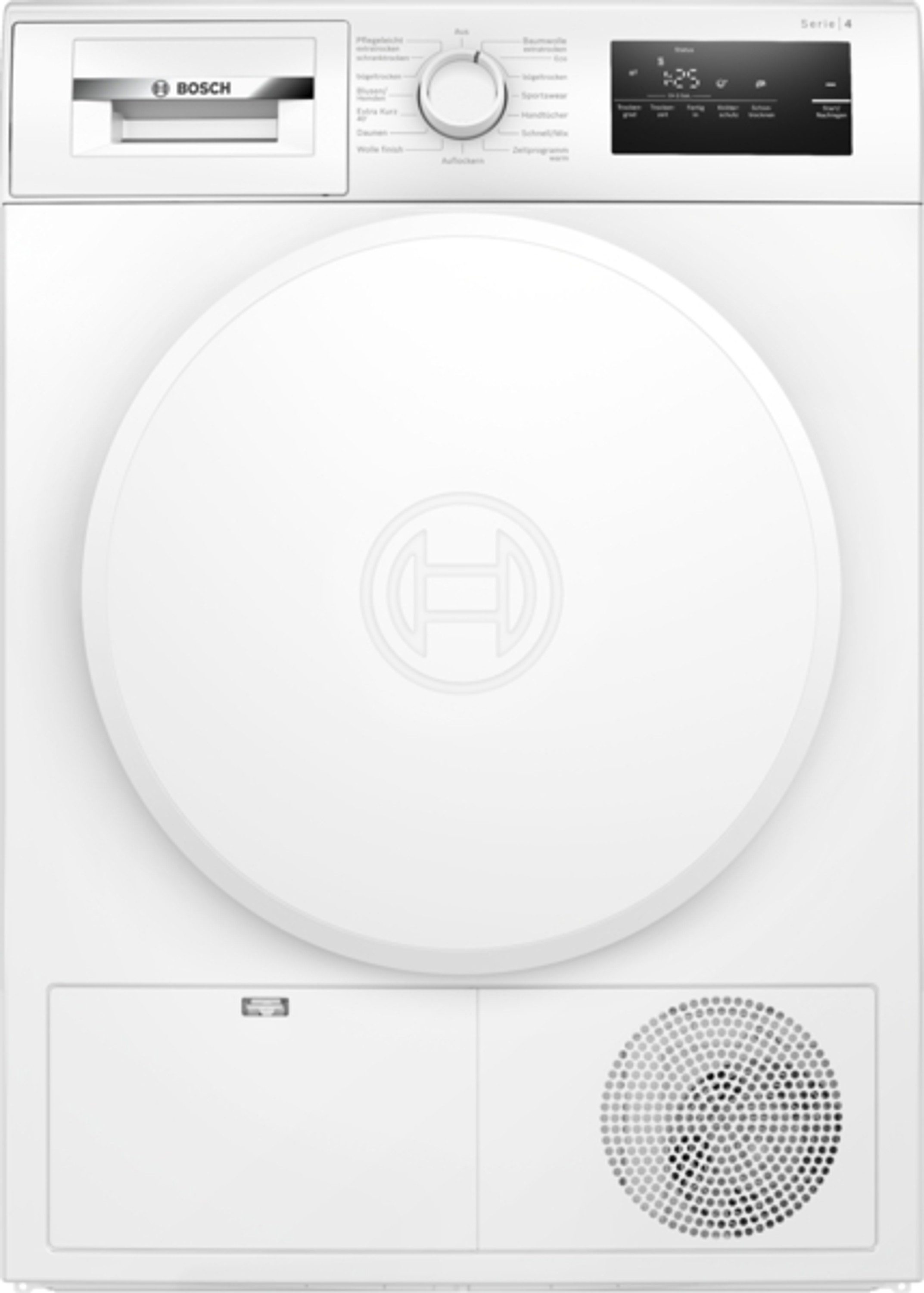 BOSCH Wärmepumpentrockner Serie 4 WTH83004, EasyClean Filter, AutoDry, Signal am Programmende