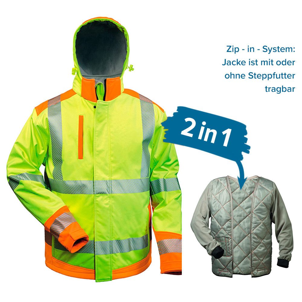 Elysee Arbeitsjacke Warnschutz-Softshelljacke "RICKMER"