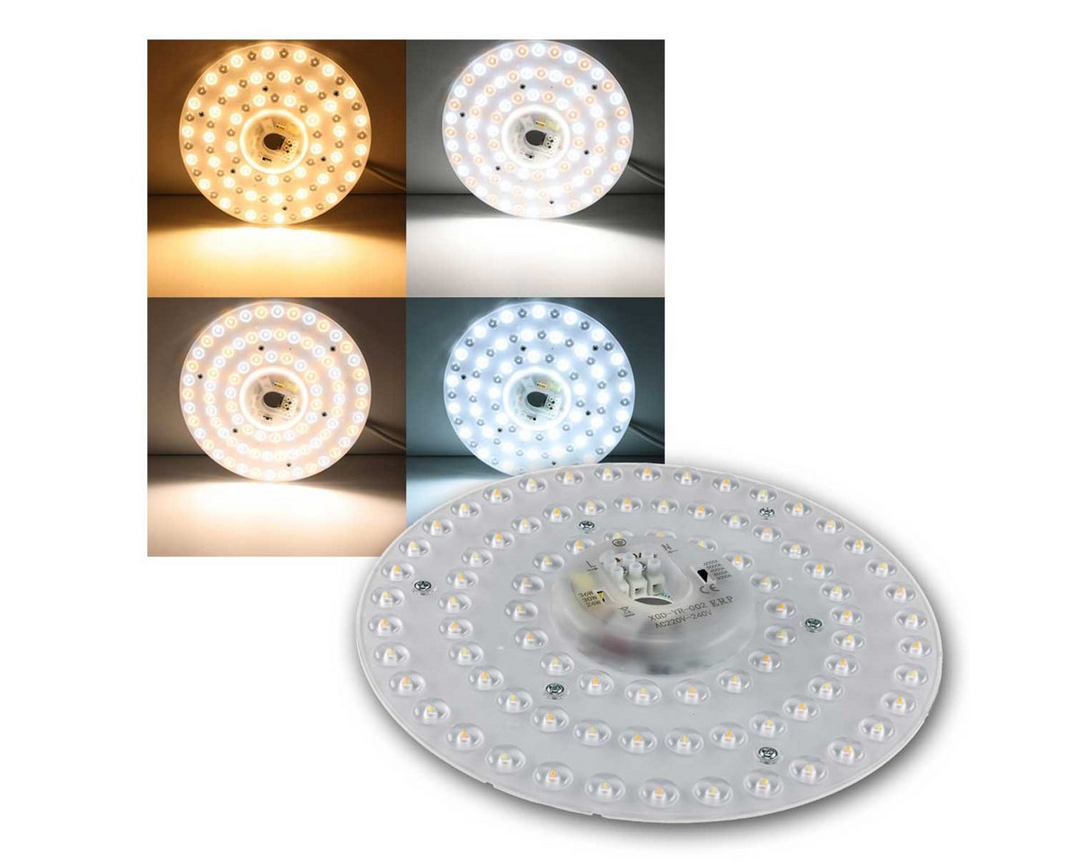 ChiliTec LED-Leuchtmittel LED Umrüstmodul UM36cct, Ø23cm, 36W/230V, 4401lm, daylight/tageslichtweiß,kaltweiß,warmweiß,neutralweiß