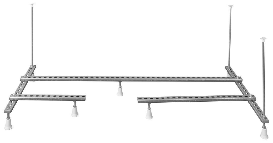 Polysan s.r.o. Wannenträger Tragkonstruktion für asymmetrische Badewanne 185x80cm, L/R, Polysan-FR18580