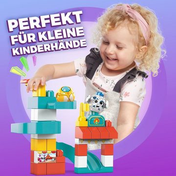 MEGA BLOKS Lernspielzeug Mattel GKX70 - Mega Bloks - Guck-Guck Vergnügungsp