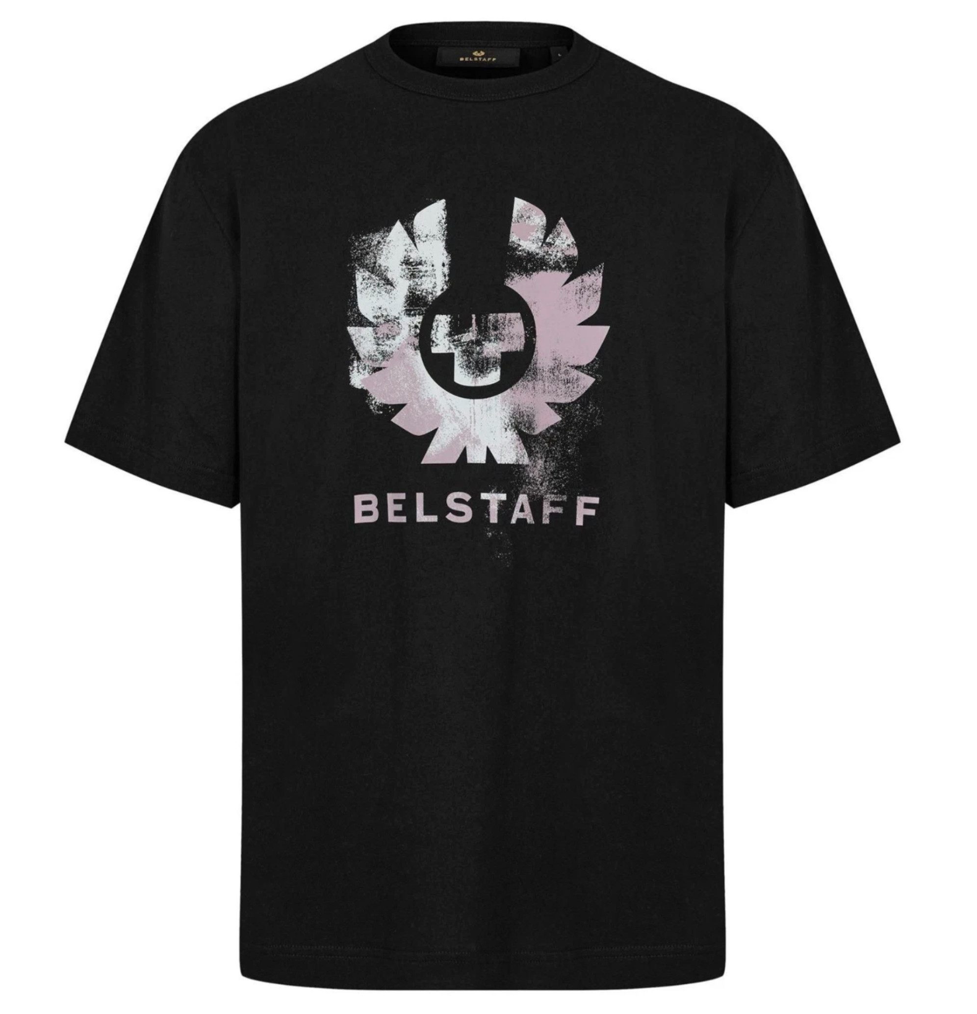 Belstaff T-Shirt London Retro Blur Phoenix Logo Regular Cut Phoenix-Logo mit Belstaff Schriftzug im Spray-Effekt