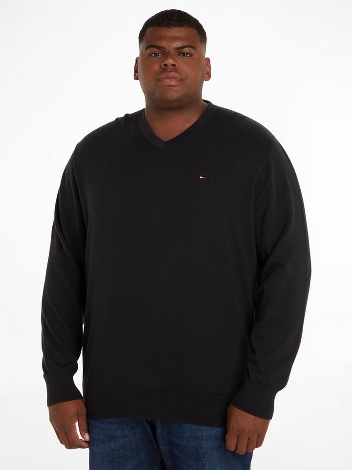 Big Tommy V & NECK-B COTTON BT-CLASSIC Tall Hilfiger V-Ausschnitt-Pullover