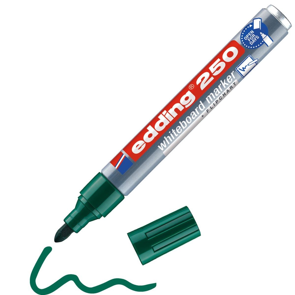 edding Whiteboard Marker Whiteboardmarker nachfüllbar mit Rundspitze grün, nachfüllbar
