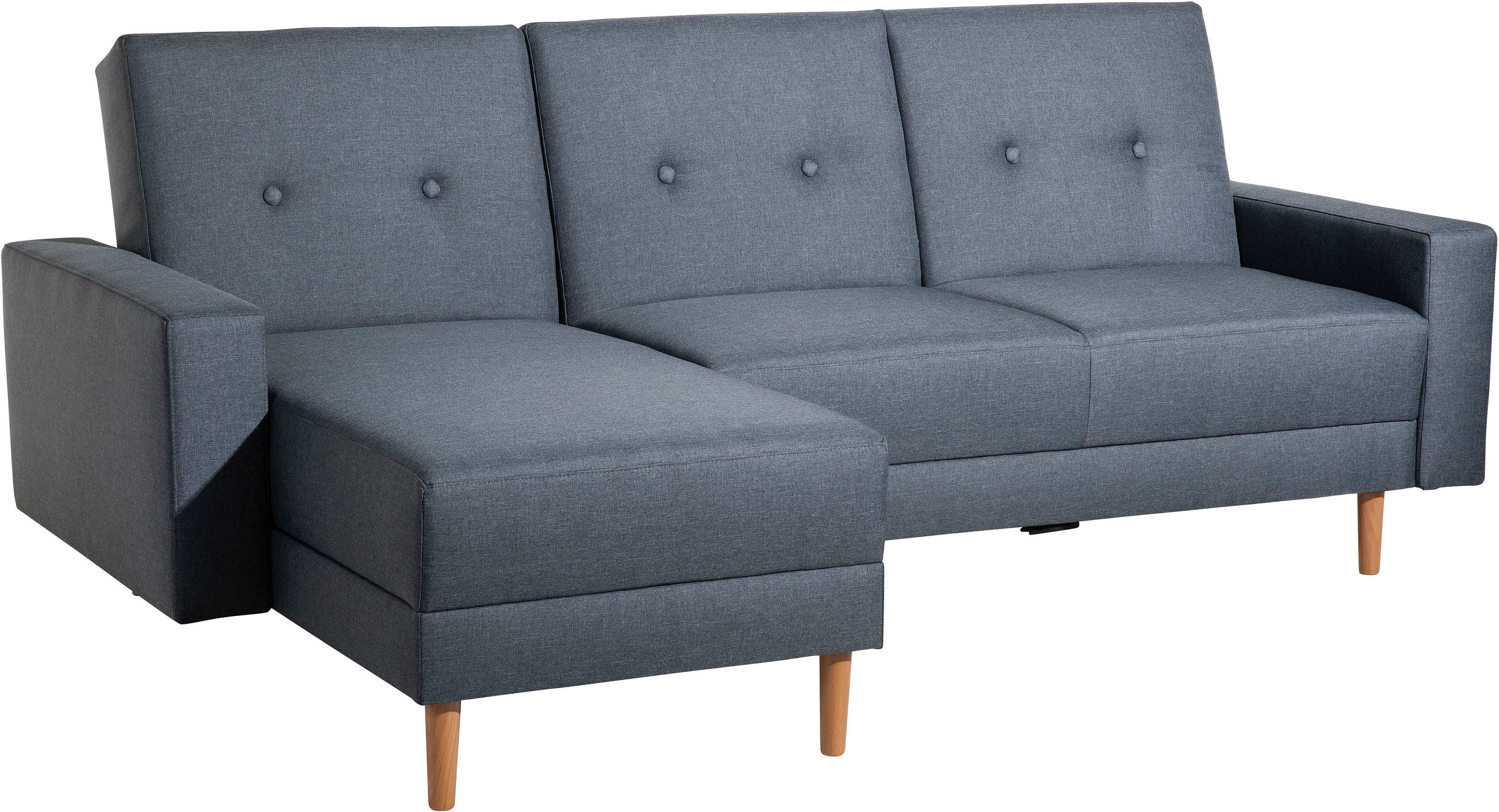 Max Winzer® Ecksofa Just Chill, Schlafsofa mit Recamiere, Rückenverstellung, inklusive Stauraumhocker