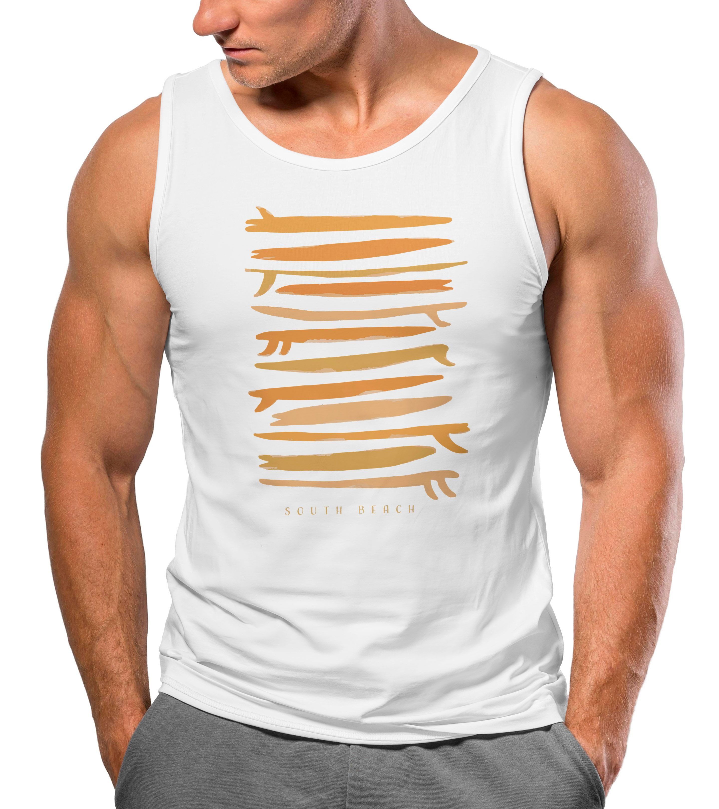 Neverless Tanktop Herren Tank-Top Surfboards South günstig online kaufen