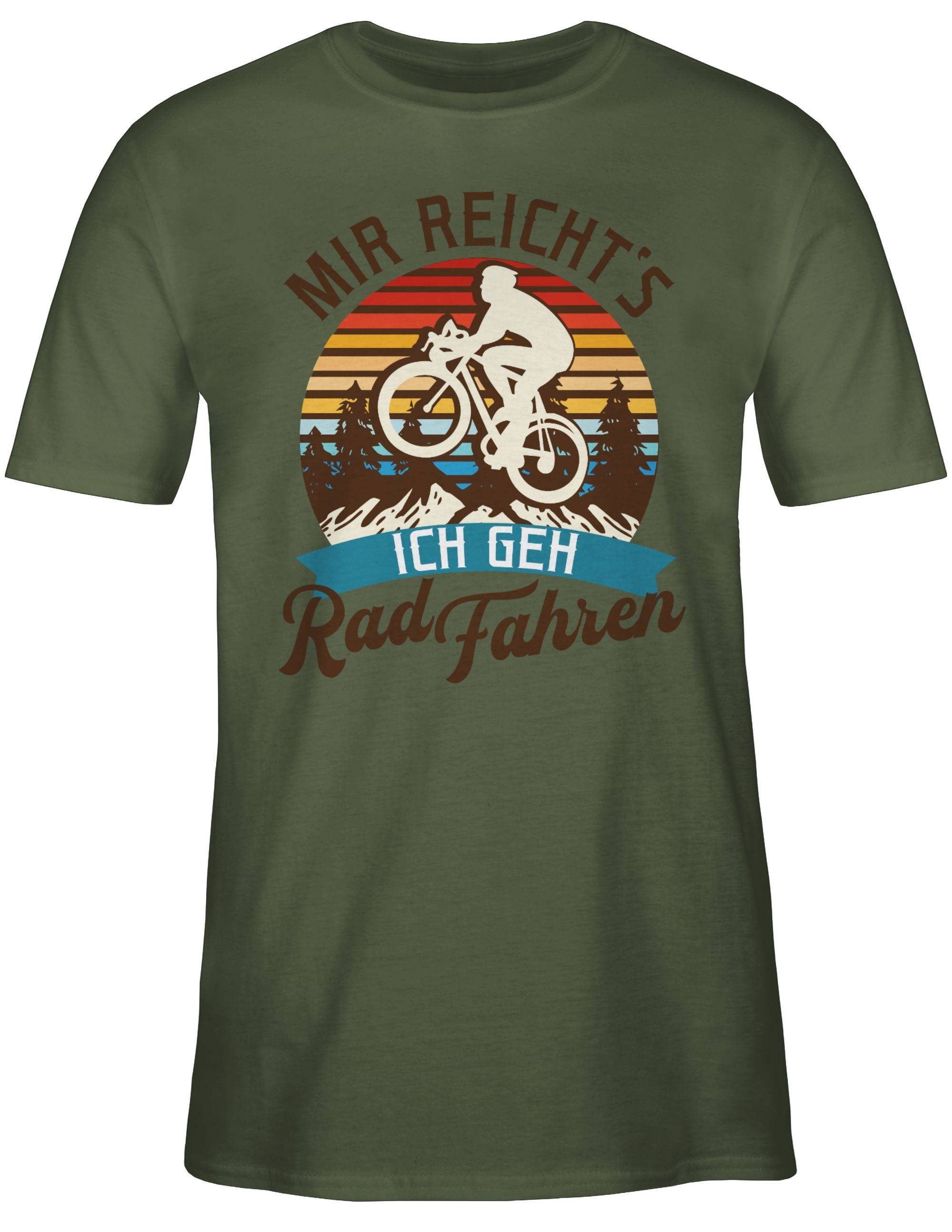 Rad Radsport Mountainbike fahren Bekleidung Grün Army 1 Mir geh Shirtracer Geschenk T-Shirt Fahrrad reicht's Fahrrad ich -