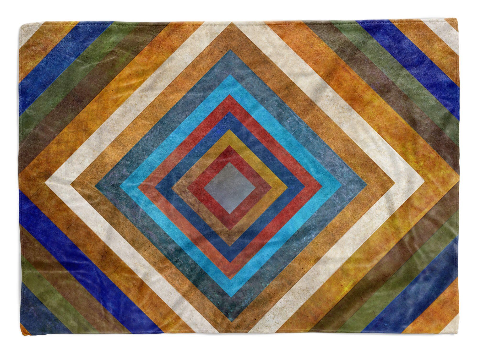 Handtuch Fotomotiv Farbenfro, Abstrakt Kunstvoll Art Strandhandtuch Handtuch Kuscheldecke Baumwolle-Polyester-Mix (1-St), Handtücher Saunatuch Sinus mit