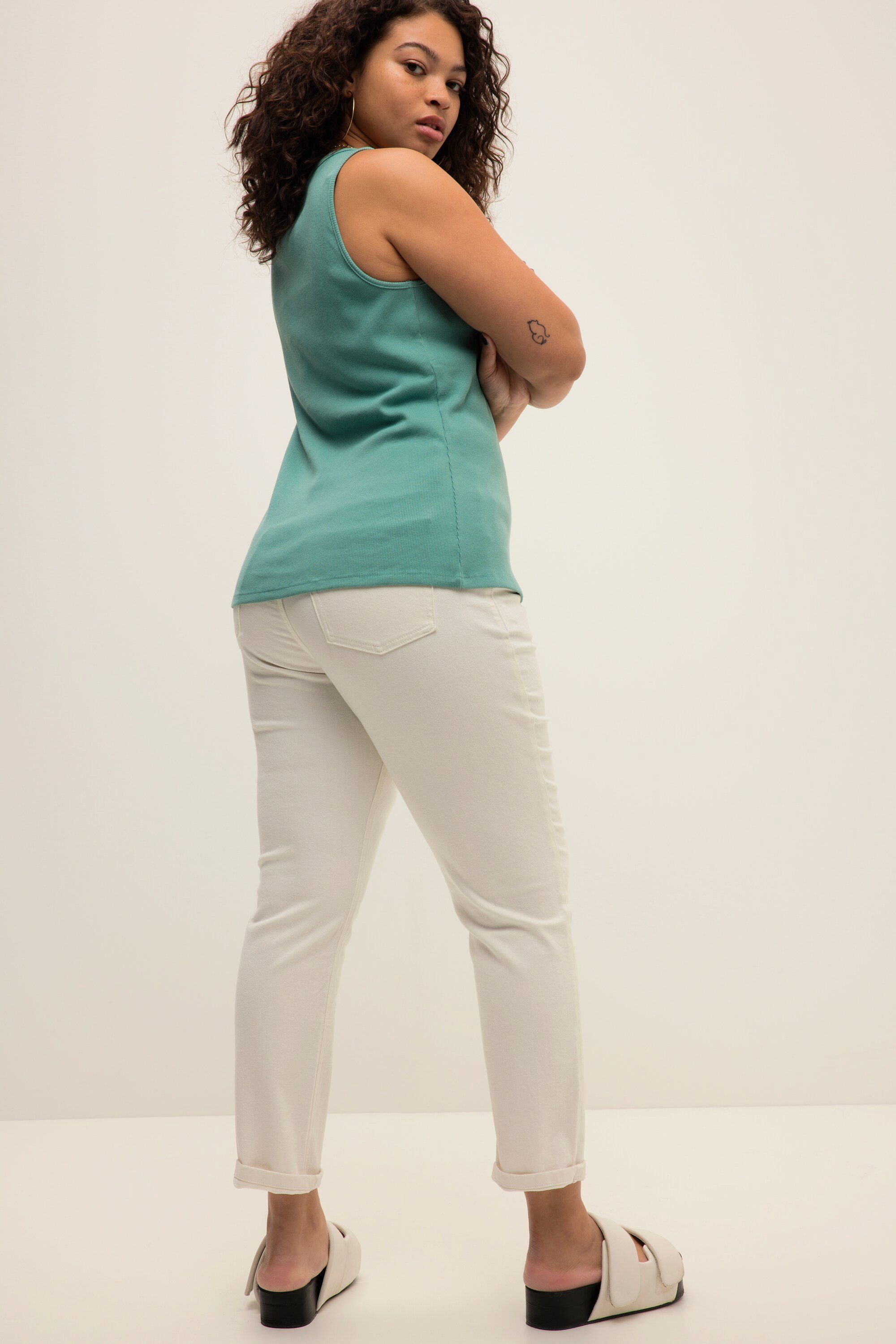 High 5-Pocket Mom-Jeans Mom-Fit Untold Waist Studio wide Regular-fit-Jeans