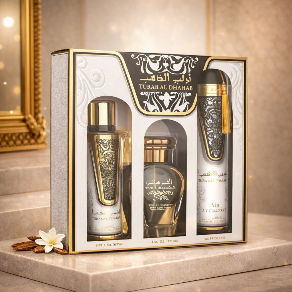 Ard Al Zaafaran Duft-Set Turab Al Dhahab Geschenkset, EDP, Body Mist & Lufterfrischer
