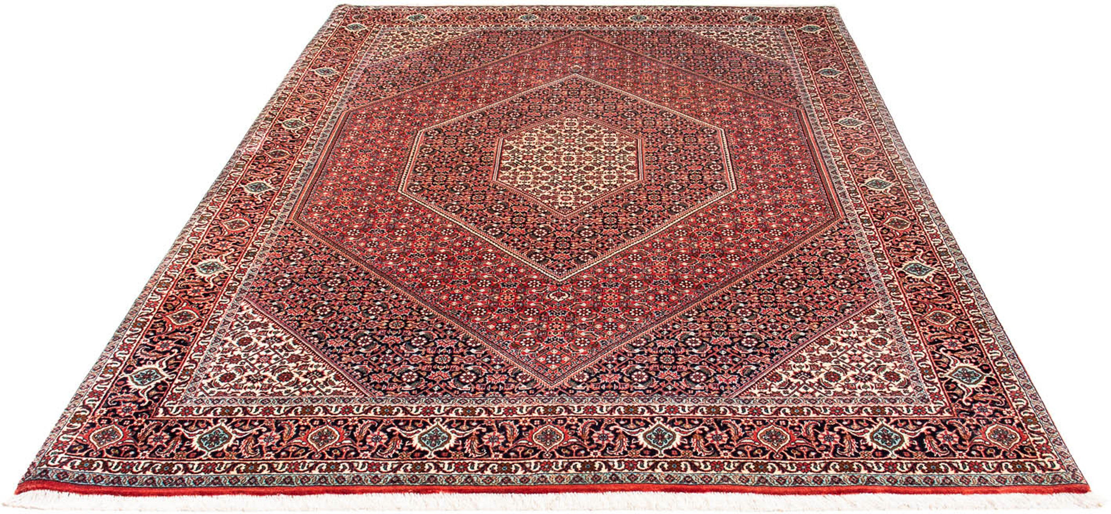 Orientteppich Perser - Bidjar - 233 x 169 cm - dunkelrot, morgenland, rechteckig, Höhe: 15 mm, Wohnzimmer, Handgeknüpft, Einzelstück mit Zertifikat