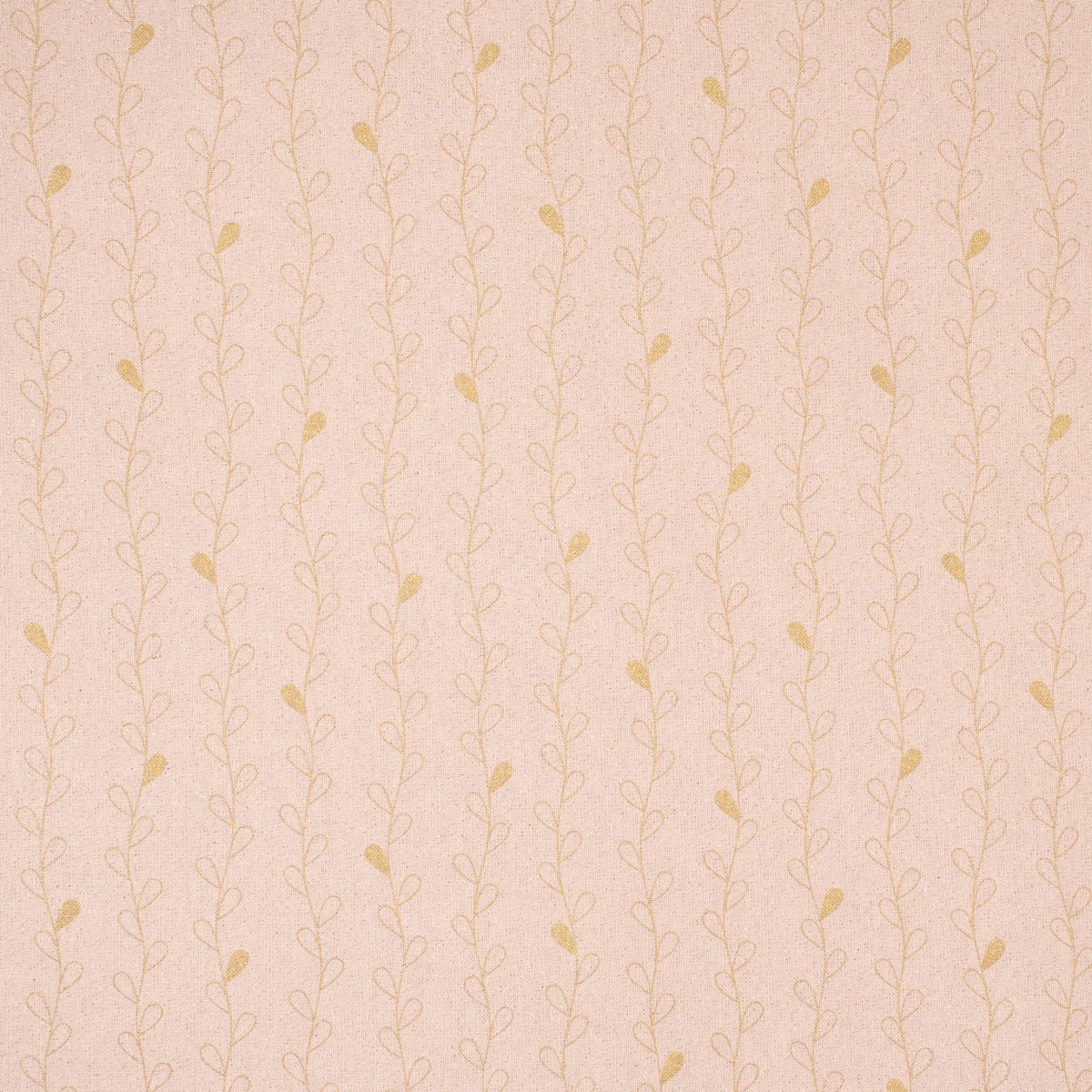 Thumbnail - SCHÖNER LEBEN. Stoff Dekostoff Leinenlook Metallic Blätterranken rosa gold 1,40m, mit Metallic-Effekt
