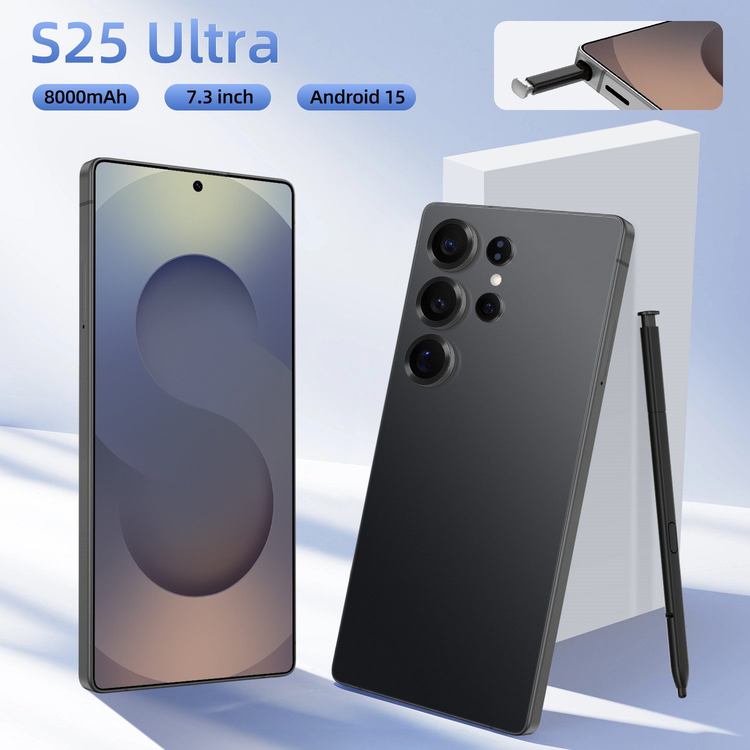 pb S25 Ultra Elite 16GB 1TB 5G Smartphone (18,54 cm/7.3 Zoll, 1000 GB Speicherplatz, 108 MP Kamera, S Pen, SIM-Tool, Kopfhörer, Case Schutz, Schnelllade-Netzteil)