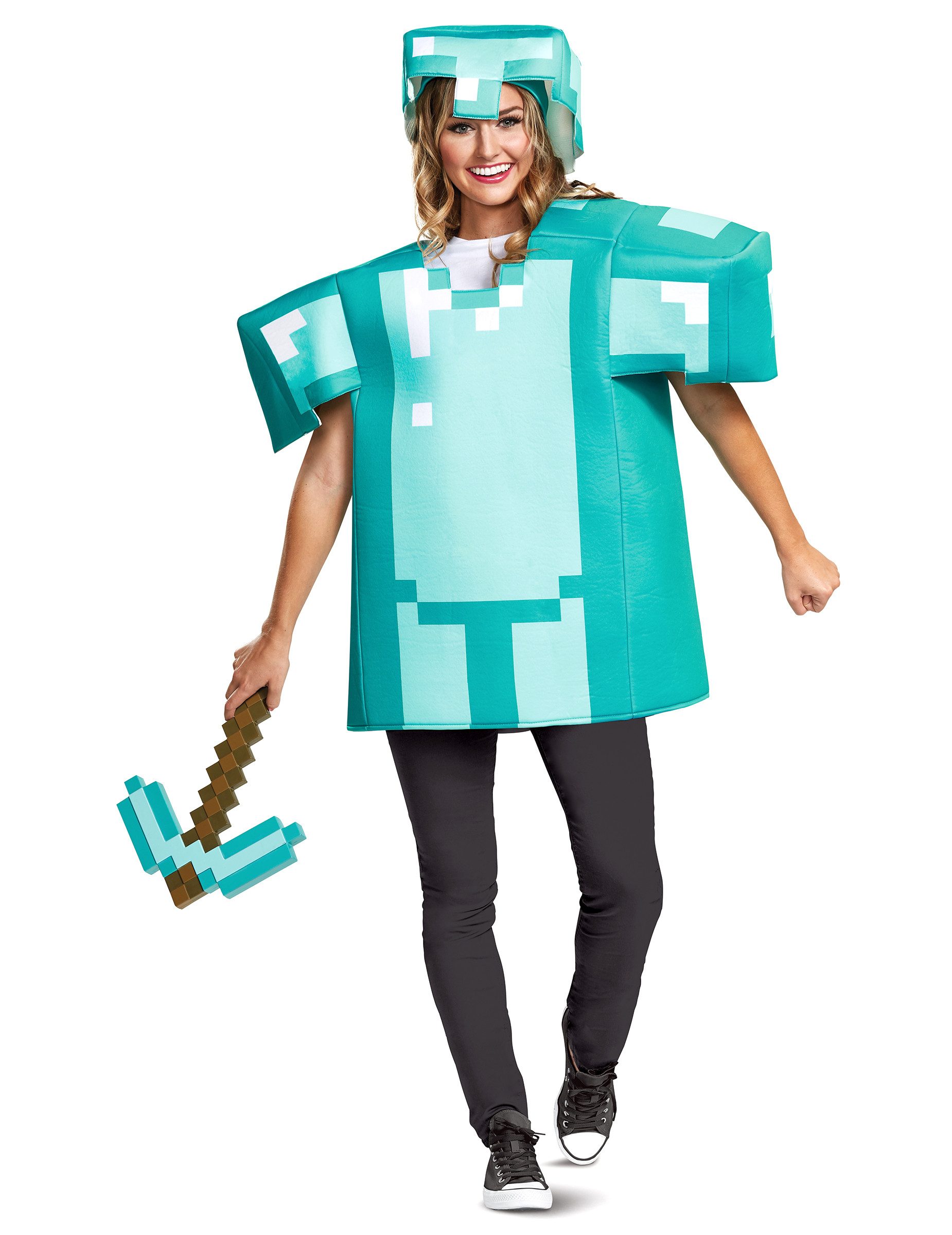 Disguise Kostüm Minecraft-Lizenzkostüm für Erwachsene blau-weiss