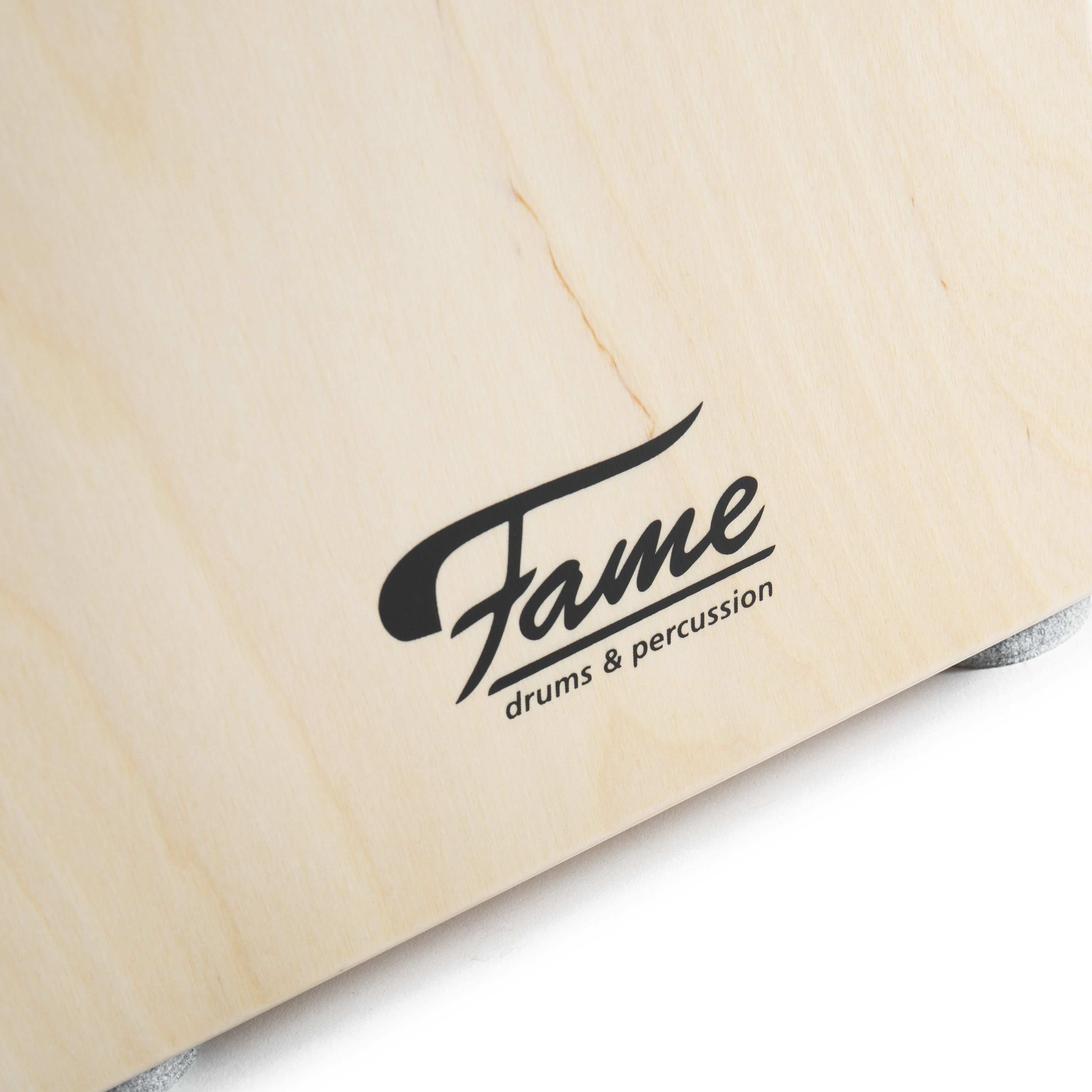 FAME Cajon,Cajon Standard Pro Natural Drum-Box Birke Made in Germany Tiefer Bass Snare-Effekt Sitztrommel Trommel für Unterwegs, Percussion, Cajons, Cajon, Drum-Box, Made in Germany