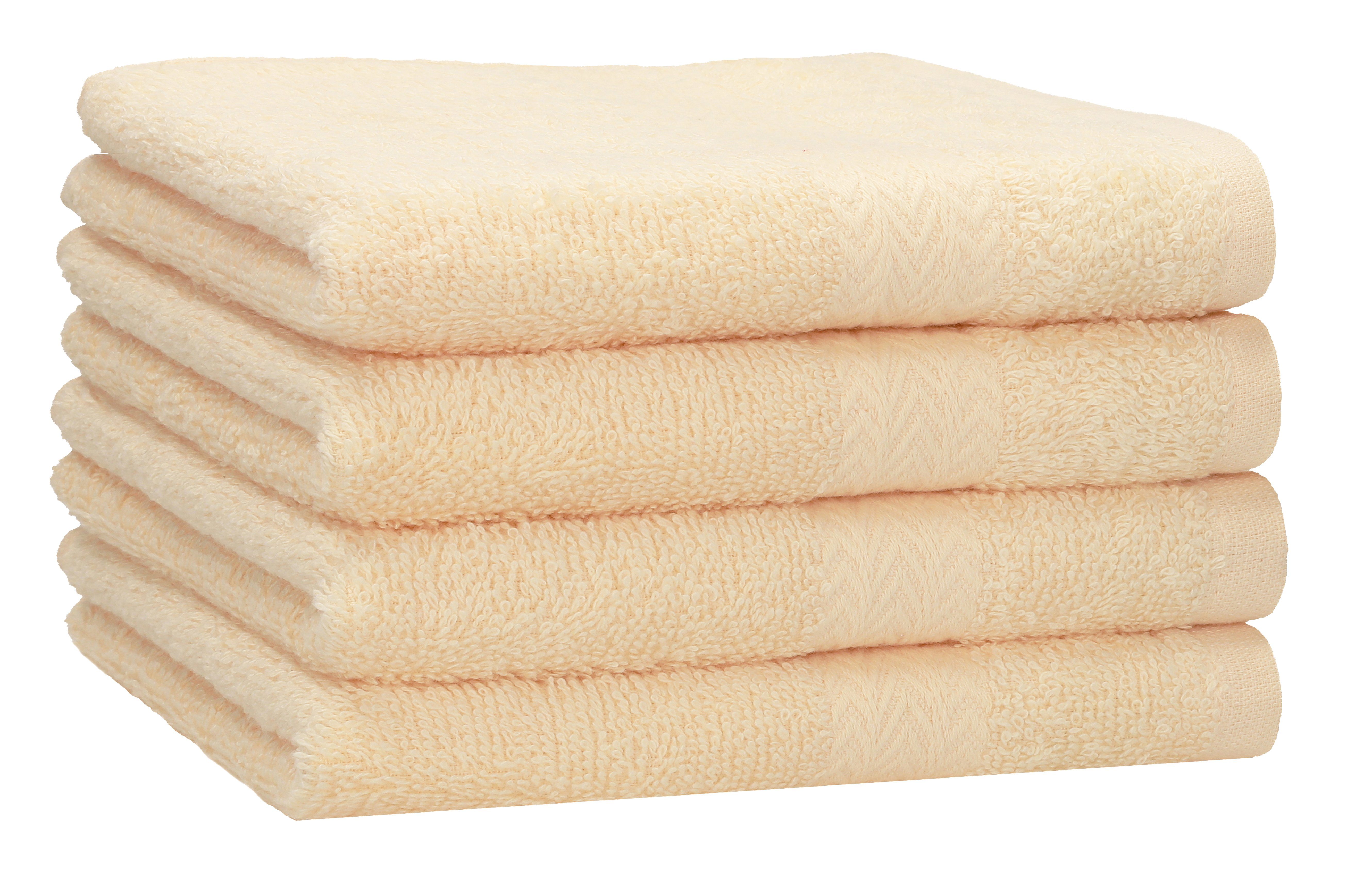 Betz Handtücher 4 Stück Handtücher Premium 50x100 cm 100% Baumwolle 4 Handtücher, 100% Baumwolle (4-St) beige