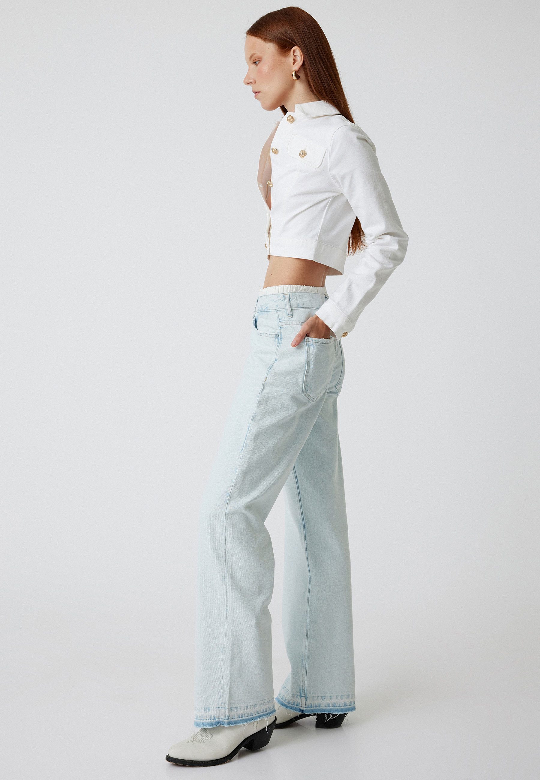 Koton Straight-Jeans Normale Leibhöhe Straight