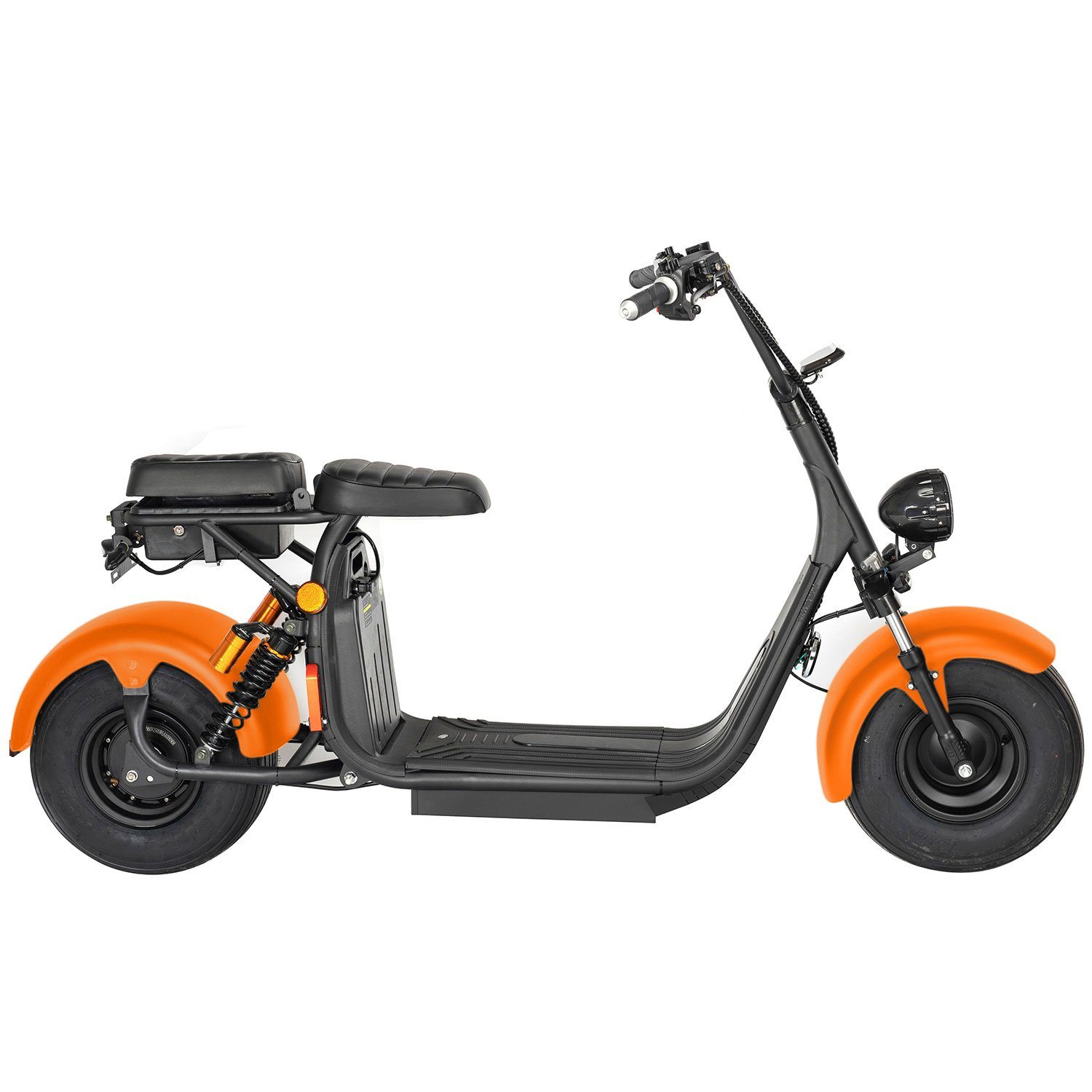 ENEWAY E-Scooter Coco II orange, 45,00 km/h, (Set, COCO II 2000W 45 km/h 20AH Lithium), mit Straßenzulassung