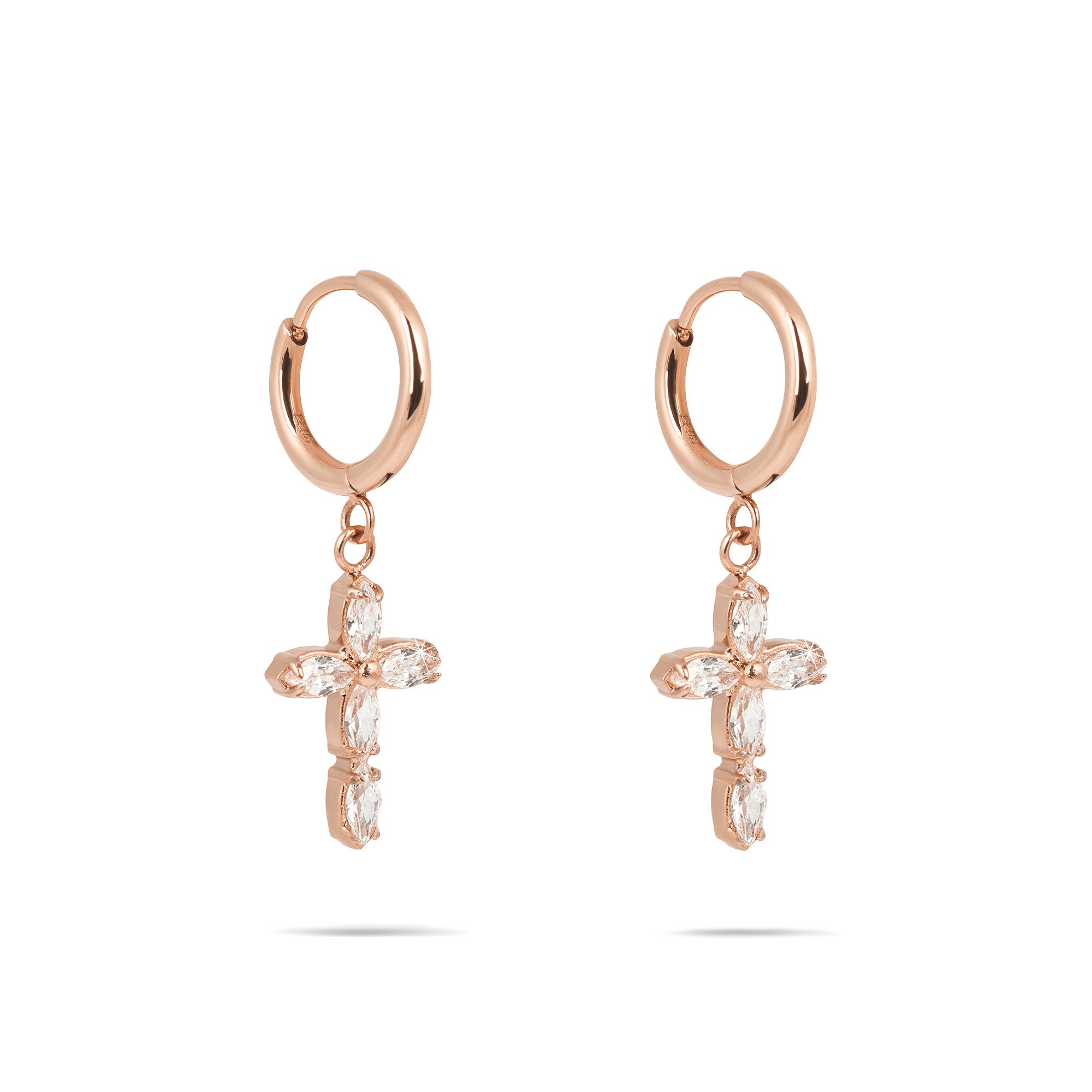 Tamaris Paar Ohrhänger Cross, Kreuz-Design