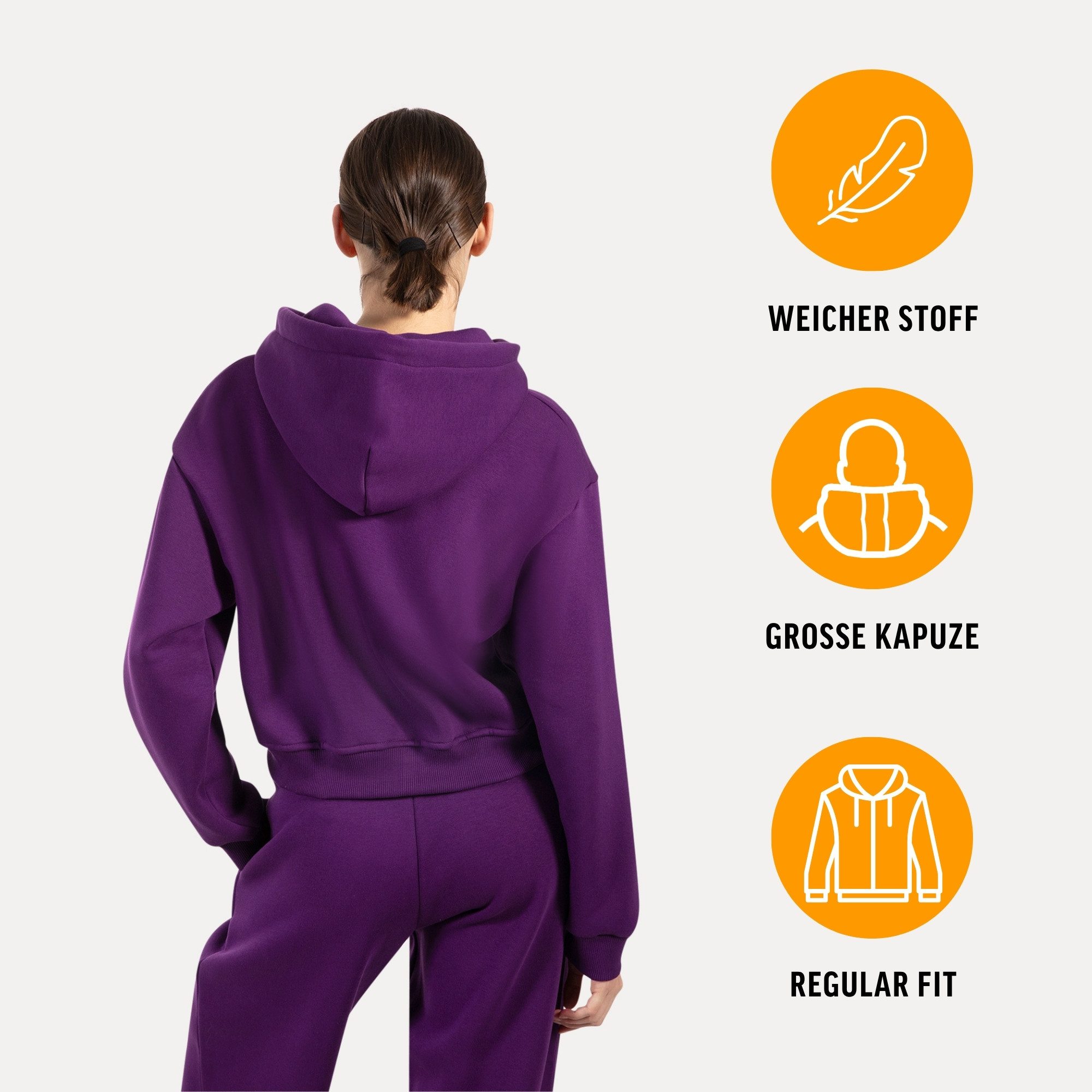 Smilodox Kapuzenstrickjacke Enara, Strickjacke mit Frontzipper und Kängurut günstig online kaufen