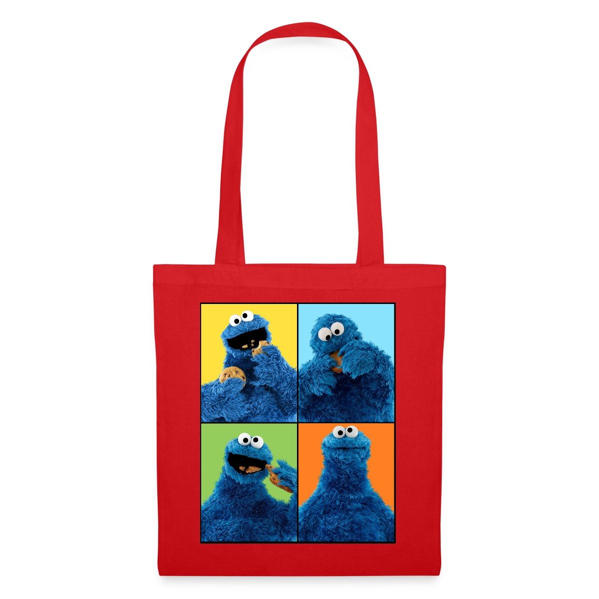 Spreadshirt Henkeltasche Sesamstraße Krümelmonster Posen Stoffbeutel (1-tlg günstig online kaufen