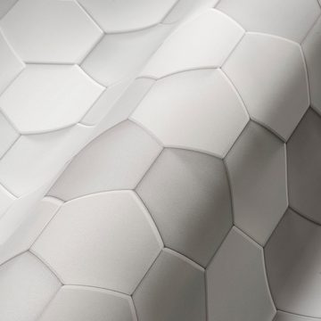 A.S. Création Vliestapete PintWalls 3D Wabenmuster Hexagon, glatt, matt, (1 St)