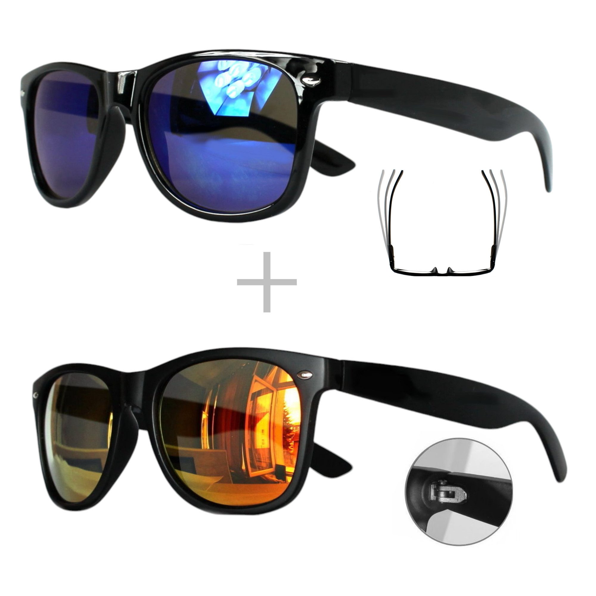 Rennec Sonnenbrille (Spar-Set Retro Sonnenbrillen 1x günstig online kaufen
