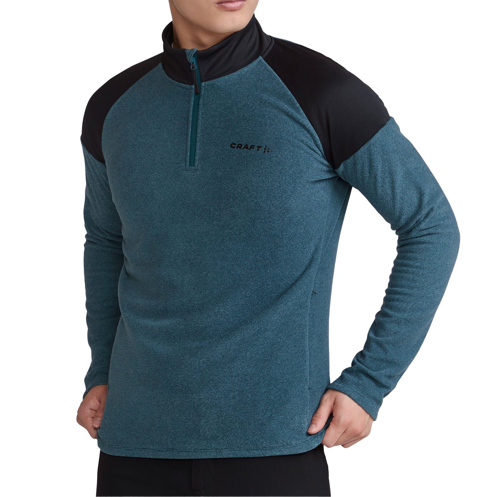 Edge Core Craft mit 631000 Thermal Halfzip Midlayer Stehkragenpullover pond