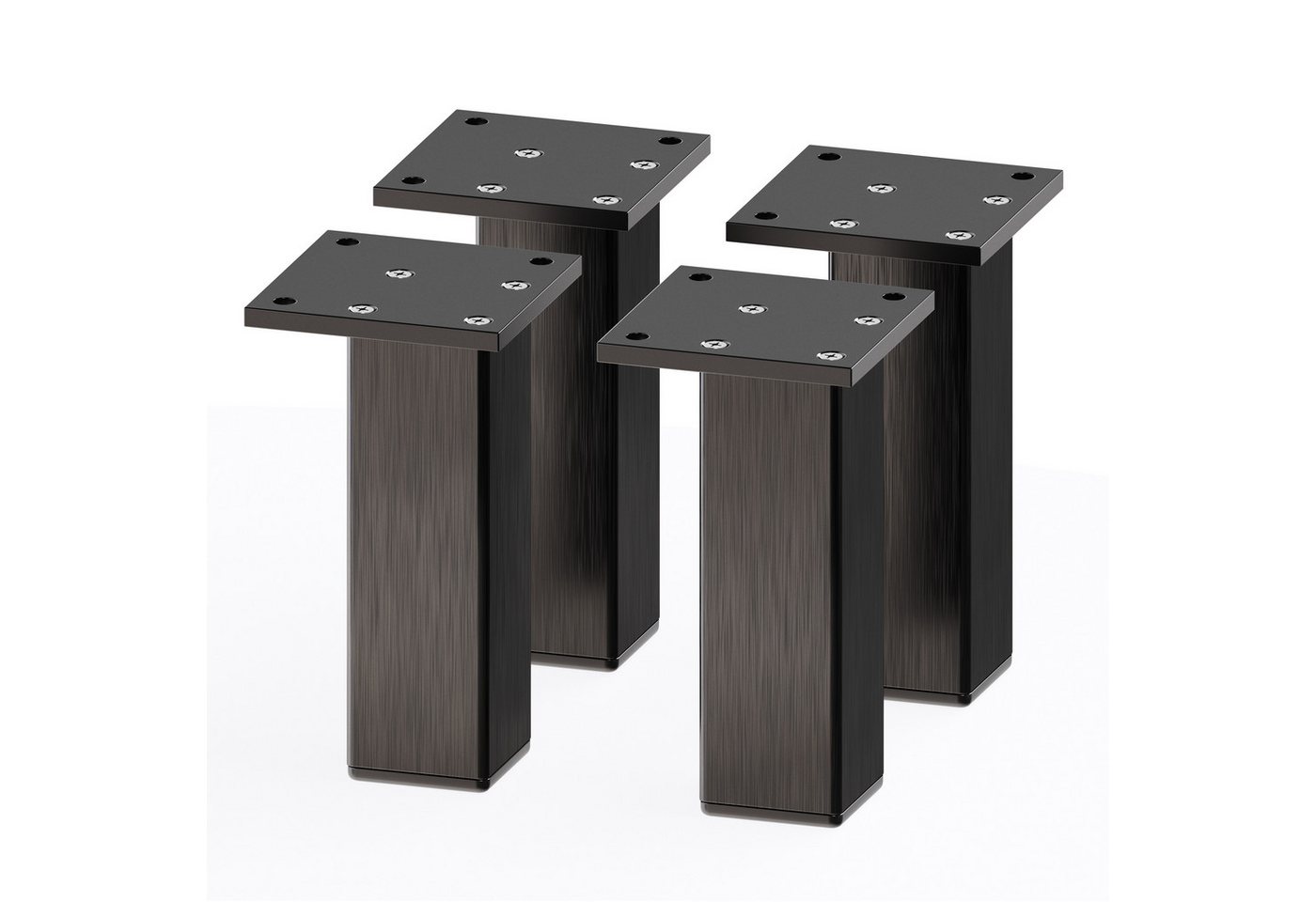 sossai® Möbelfuß MFV2, 4er Set, Farbe: Schwarz, (4-St), Farbe: Schwarz