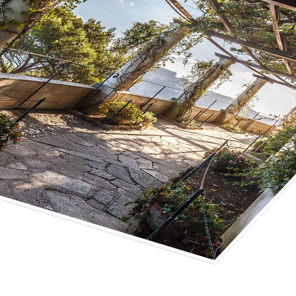 Posterlounge Wandbild Garten der Villa San Michele (Capri, Italien), Christian Müringer, erhältlich als Poster, Leinwandbild, Wandsticker oder Acrylglasbild