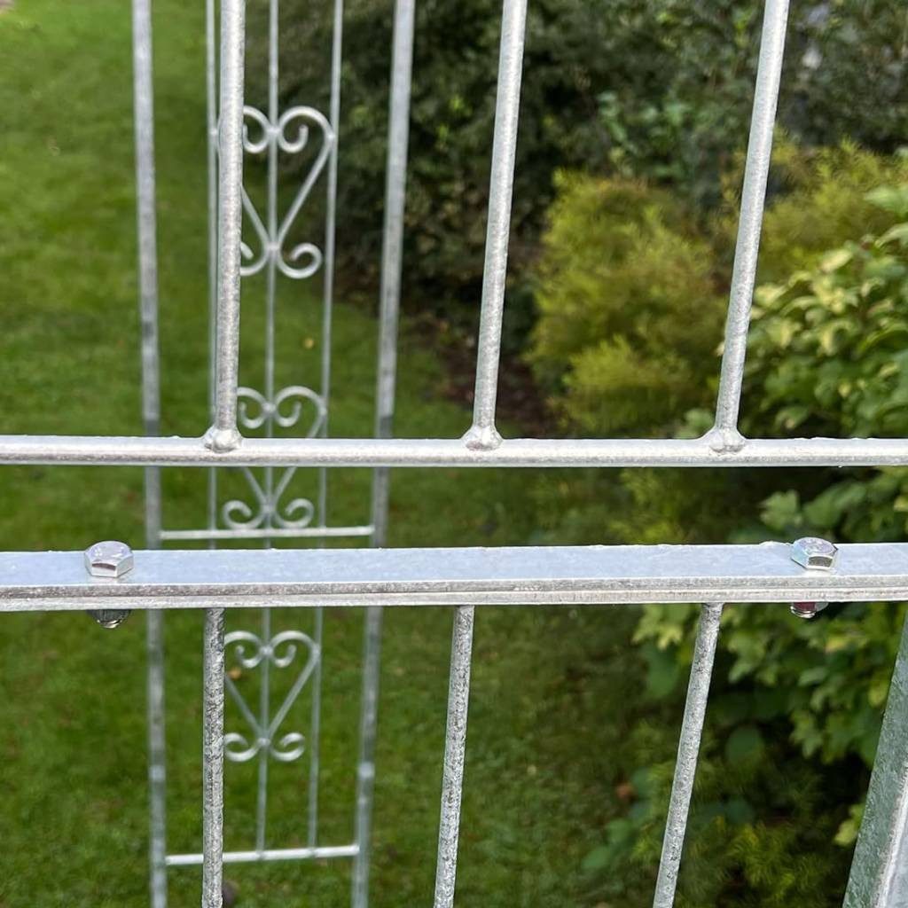 DanDiBo Rosenbogen Metall Verzinkt Massiv 150 cm Torbogen 96520 Wetterfest Rundbogen, verzinkt