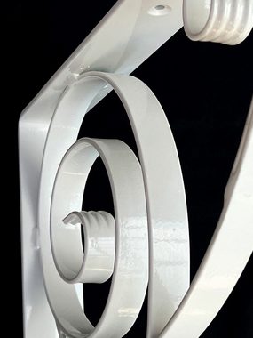 Wandwinkel Konsole 50x50 cm Kopfbänder Weiß Schmiedeeisen Metall Winkelverbinder Winkel, DanDiBo