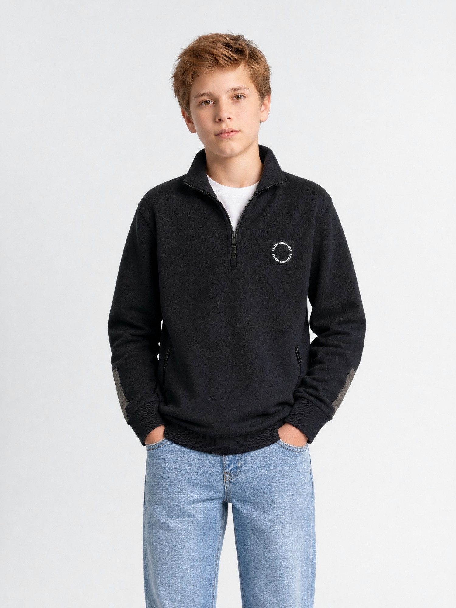 Petrol Industries Sweatshirt Troyer-Sweatshirt Relaxed Fit