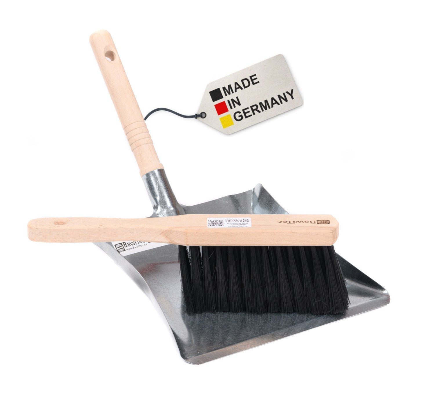 BawiTec Kehrgarnitur Kehrgarnitur Kehrset Handfeger Kehrschaufel Kehrblech Handwerker Set, Aussenbereich, Garten, Werkstatt, Innenbereich, 2-teiliges Set