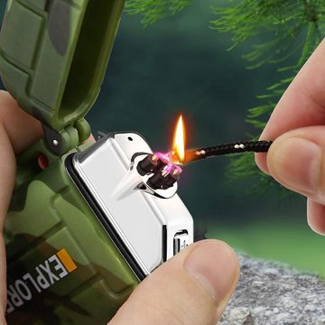 AKKEE Feuerzeug USB wiederaufladbares Feuerzeug, Flammenfrei (wasserdicht, 1-St., Winddicht), Elektrische Feuerzeuge, Vatertagsgeschenke für Männer