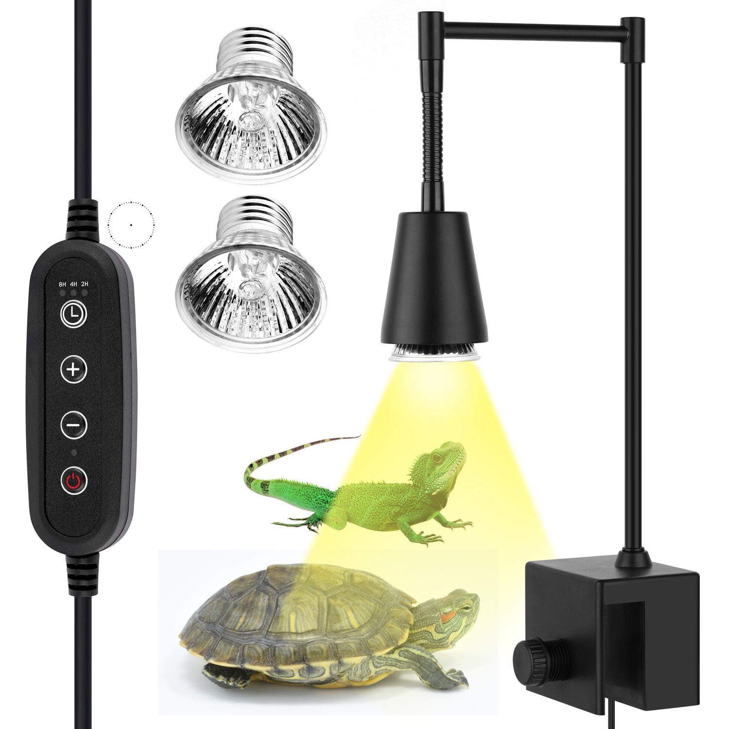 Infrarotlampe Infrarot-Wärmestrahler Timer,Dimmbar,Schildkröten Eidechsen Schlangen