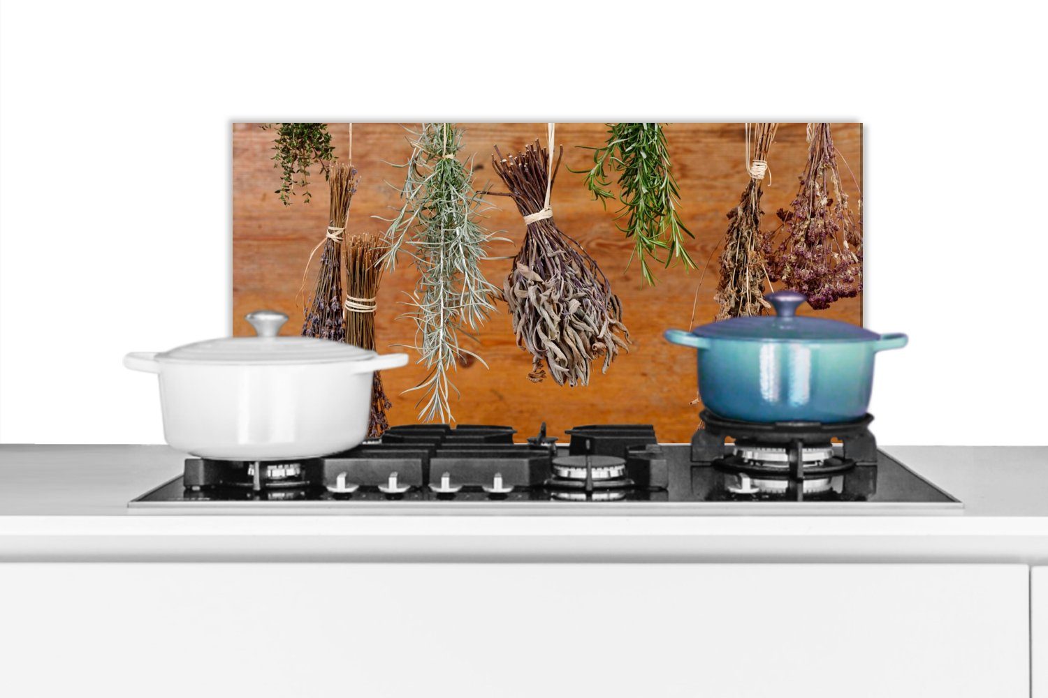 MuchoWow Küchenrückwand Getrocknete Kräuter, (1-tlg), 60x30 cm, Wandschutz, gegen Fett und Schmutzflecken für Küchen