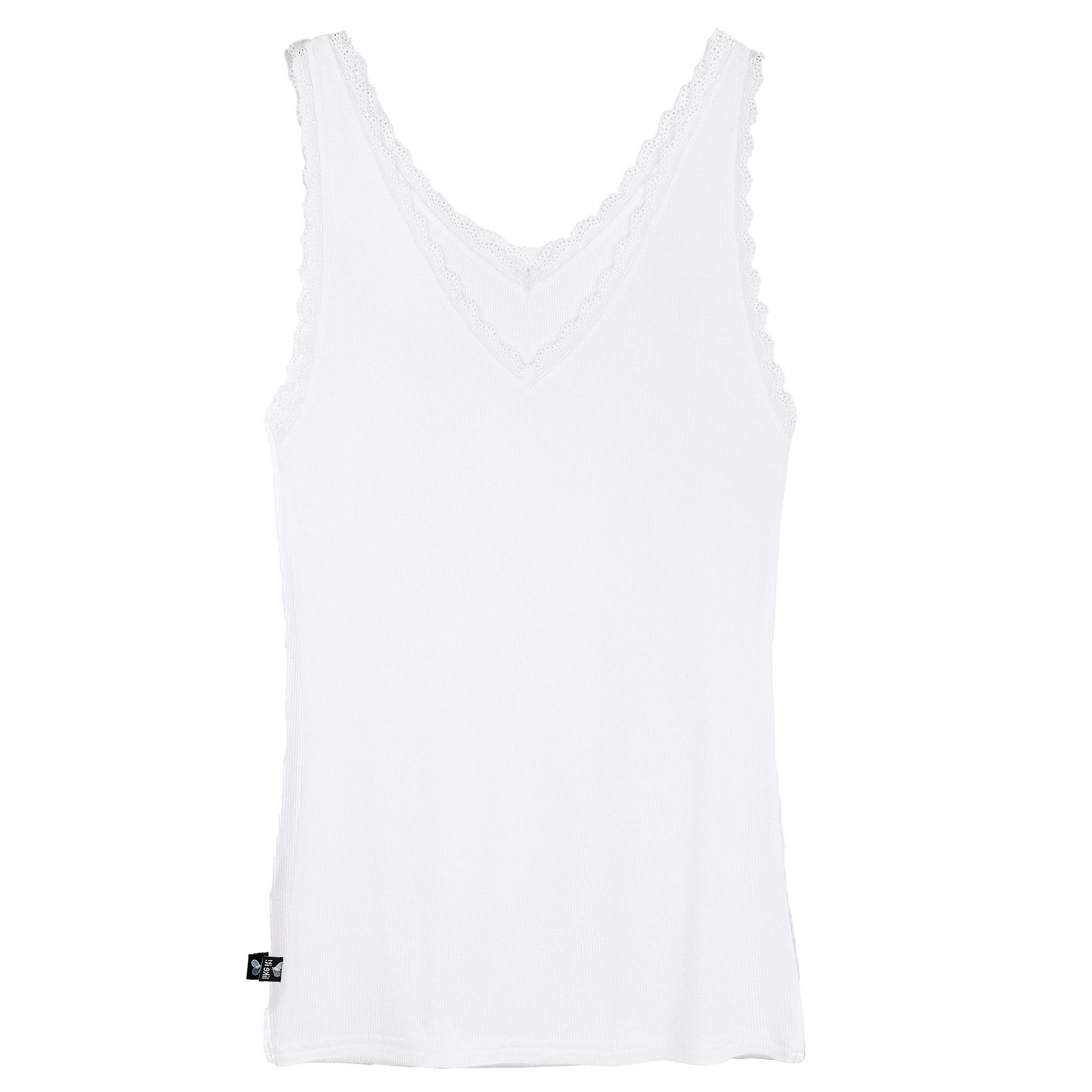 like it! Achseltop mit tiefem V-Ausschnitt mit Spitze günstig online kaufen