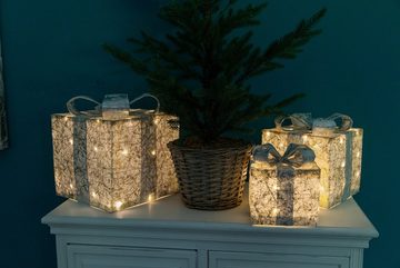 Myflair Möbel & Accessoires LED Dekoobjekt Geschenk, LED fest integriert, 3 unterschiedliche Größen, mit LED Beleuchtung, Weihnachtsdeko
