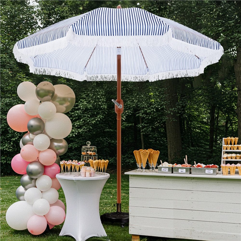 Yaheetech Sonnenschirm ∅215/242cm, Kurbelschirm Gartenschirm Terrassenschir günstig online kaufen