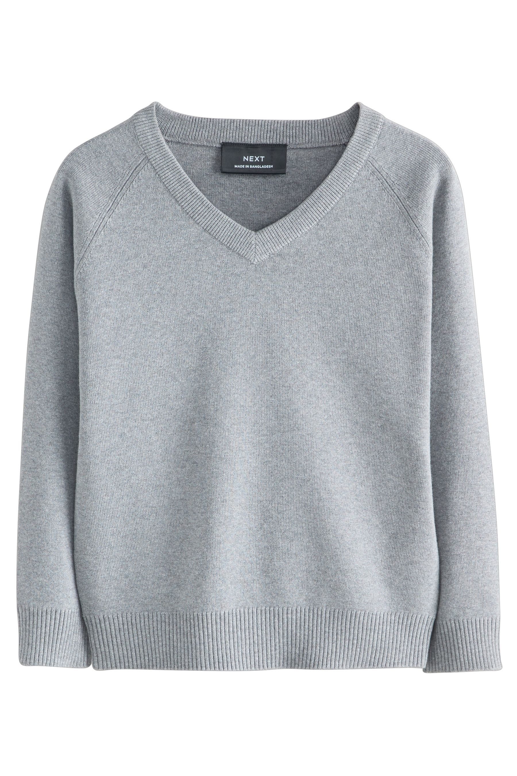 Next V-Ausschnitt-Pullover Schul-Strickpullover mit V-Ausschnitt (1-tlg)